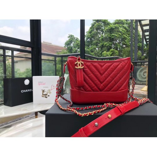 Chanel Gabrielle Bag 20cm Red CB465478755 